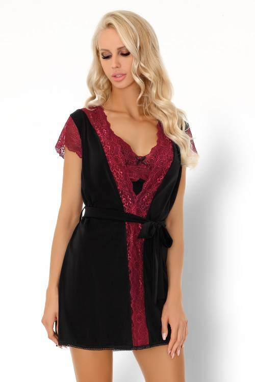 Kumiko LC 90428 Pink Rosses Collection Szlafrok damski LivCo Corsetti