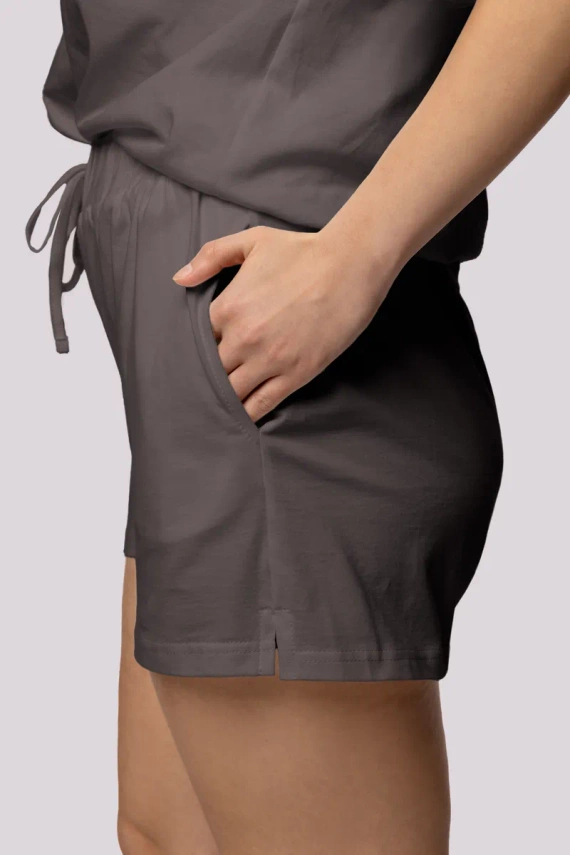 Bliss shortsleeve Piżama damska Mona grafitowy