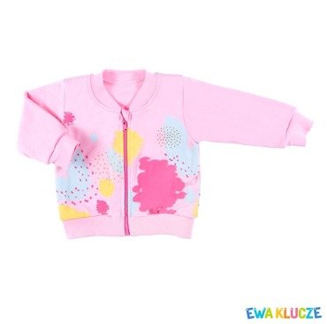 Bluza ze stójką "LOVELY" dla dziewczynki Ewa Klucze różowa 