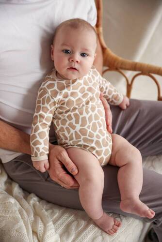 "Giraffe" Makoma Body niemowlęce z długim rękawem 