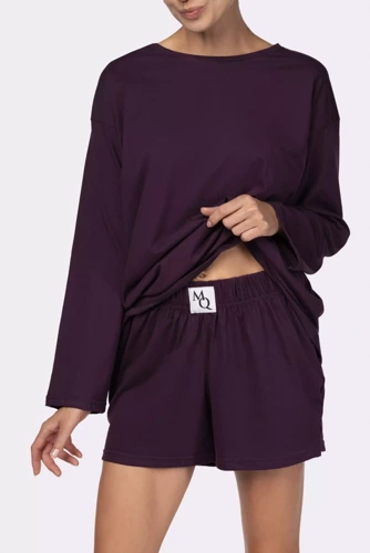 Joy longsleeve Piżama damska Mona purple