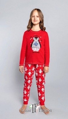 Malika bawełniana piżama dla dziewczynki Italian Fashion- czerwona