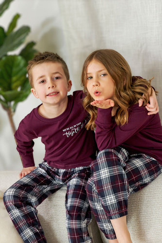 Piżama dziecięca 7102 Unisex Doctor Nap - burgundy