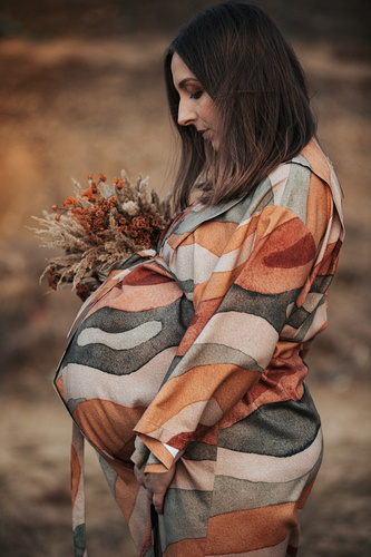 Rainbow Mountain Kimono Szlafrok bambusowy Makaszka