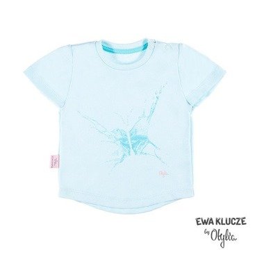 T- shirt bluzeczka "LITTLE CHAMPION" dla dziewczynki Ewa Klucze turkusowa 