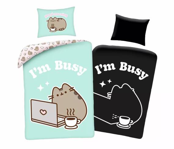  Kot Pusheen świecąca w ciemności Pościel bawełniana Halantex 