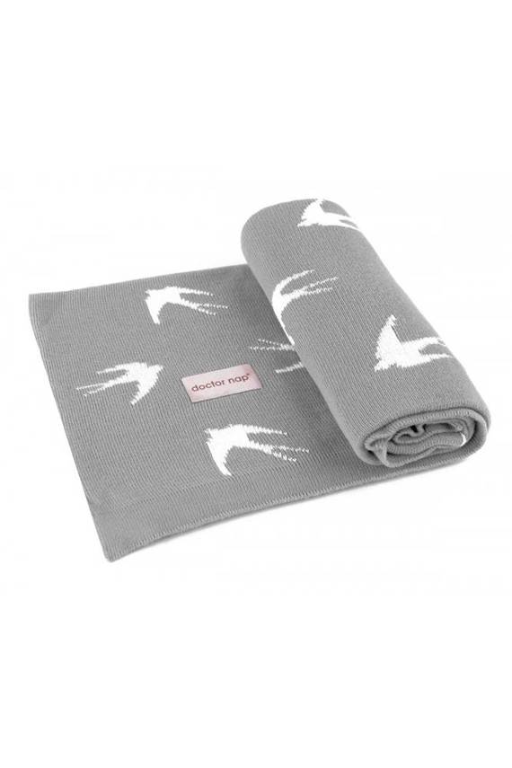 2108 Doctor Nap Kocyk bambusowy Swallow - grey