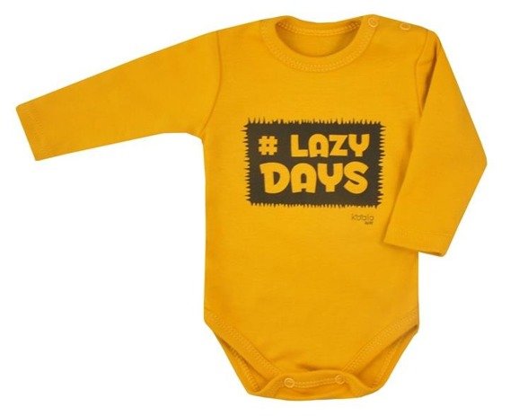 Body niemowlęce  "LAZY DAYS" Koala musztardowe