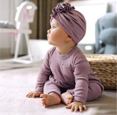 Czapka Turban dla dziewczynki "Simply Comfy" Ewa Klucze wrzos