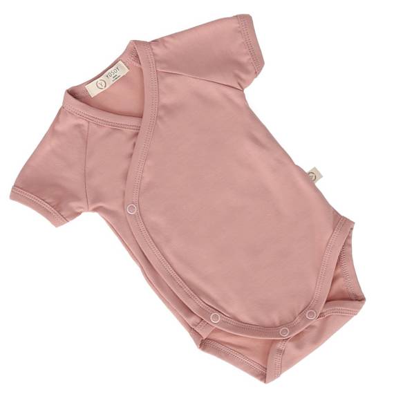 DUSTY PINK Yoosy Body bambusowe eco premium krótki rękaw brudny róż