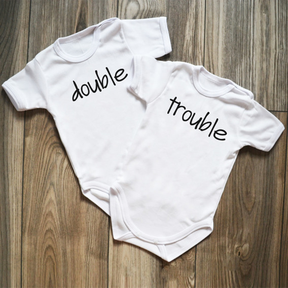 Dwupak body krótki rękaw "Double trouble" Moocha białe