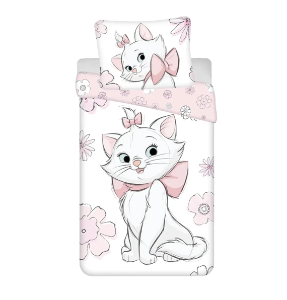 Marie Cat Flowers 03 Pościel dziecięca bawełniana Jerry Fabrics rożowy 