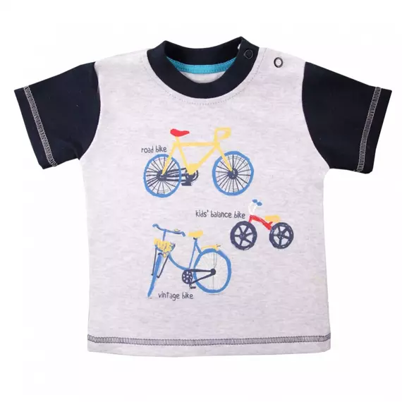 T-shirt dla chłopca "Bike" Ewa Klucze - melanż 