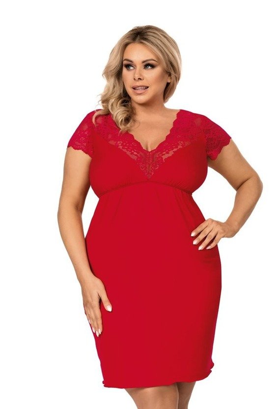 Tess  Koszulka Nocna  Plus Size Donna - czerwona